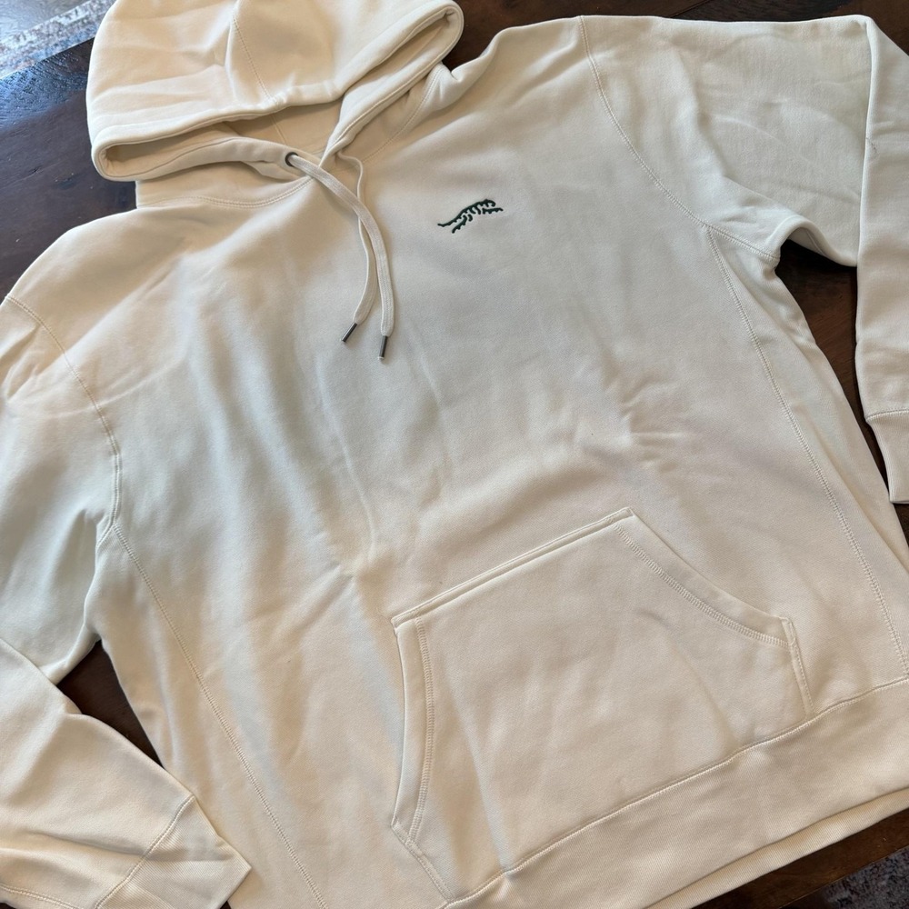 Sun Day Red Hoodie Mens 2XL White Fleece Pullover Kangaroo Pocket Logo Tiger